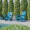 Flash Furniture Blue Adirondack Rocking Chairs with Cupholder, 2PK 2-LE-HMP-1045-31-BL-GG - alternate 3
